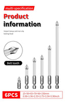 6 PCs Non-Slip Magnetic Electric Driver Screw Set High Hardness