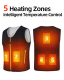 10 Areas Heated Vest Men Women USB Electric Self Heating Vest