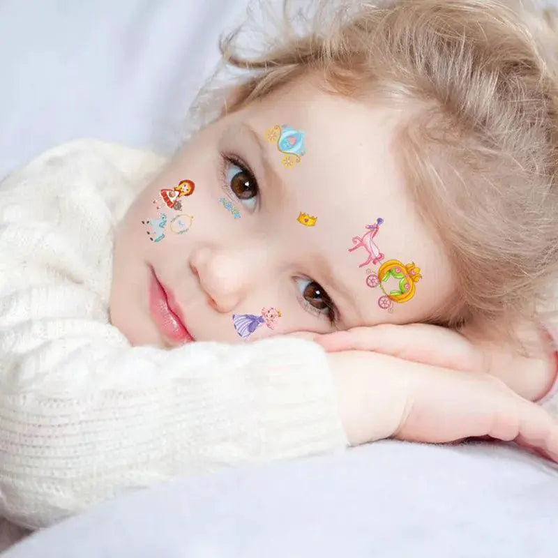 Vibrant Cartoon Kids Temporary Tattoos 12 Animal Packs