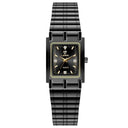 Square Stainless Steel Quartz Watch Stylish Water Resistant