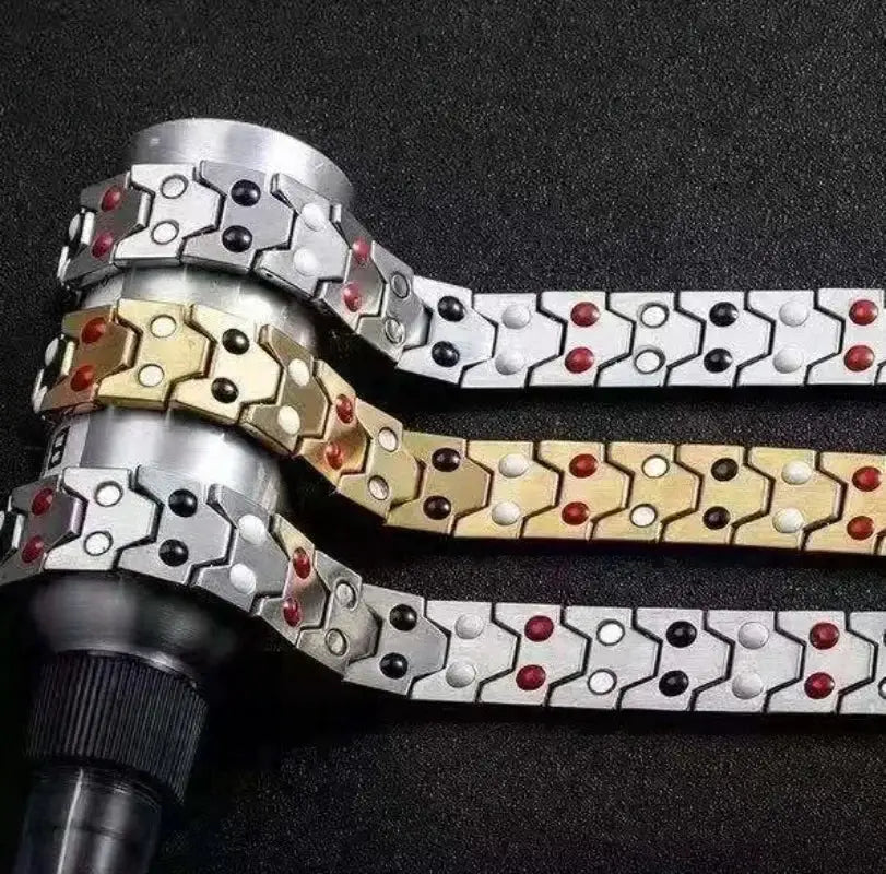 Zinc Alloy Magnetic Detox Bracelet for Men Lymph Drainage