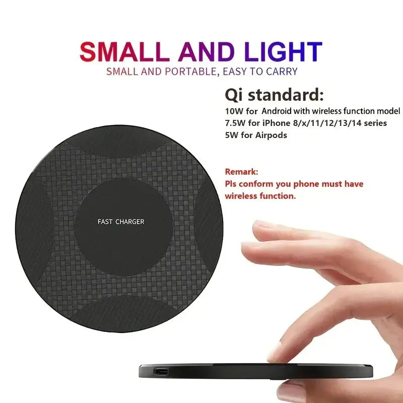 Wireless Charger Pad Stand Desktop Ultra Thin Fast Dock — product view 15