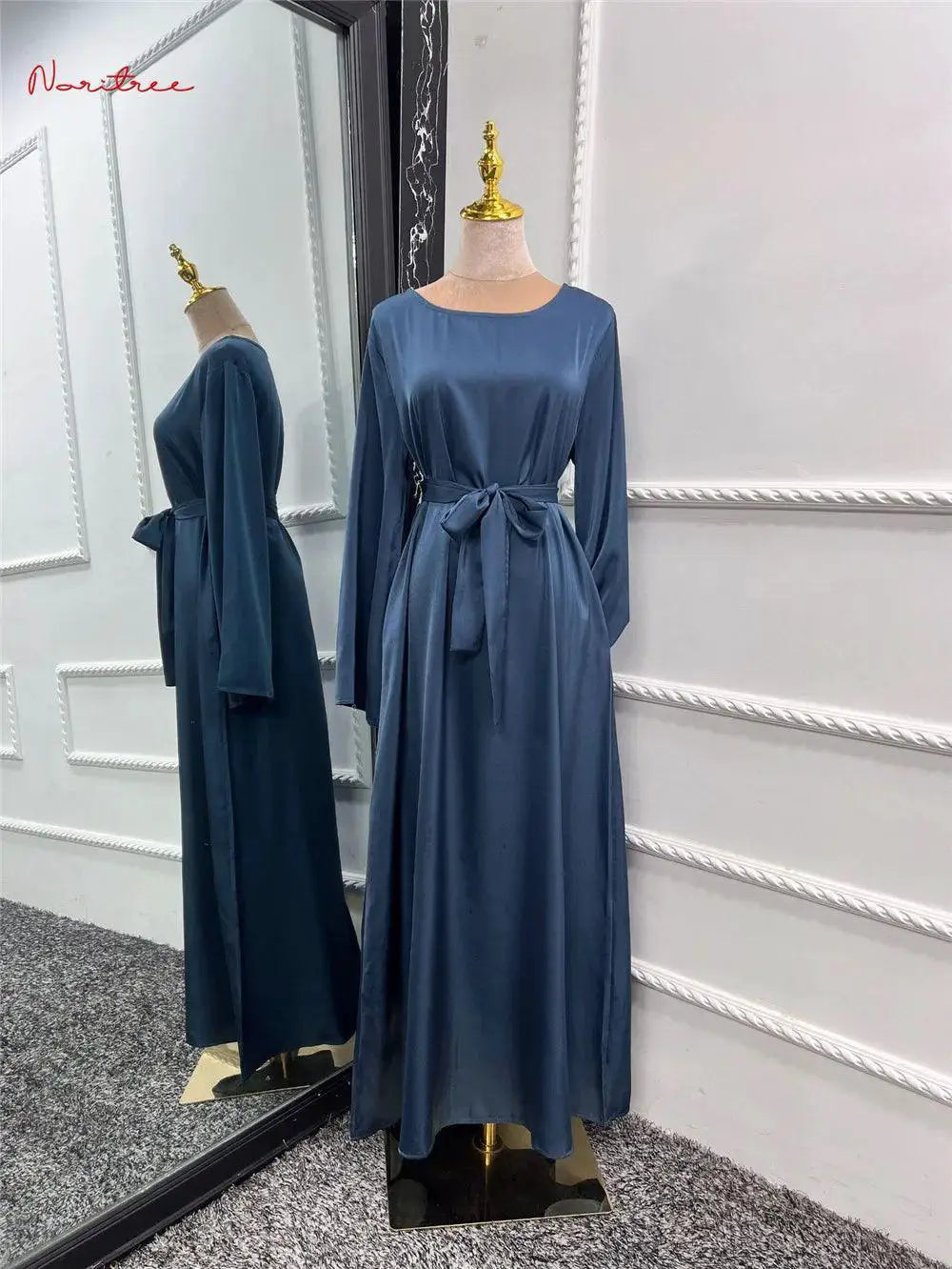 Silky Satin Dubai Abaya Modern Elegance And Comfort Dress