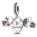 Charm Beads Sterling Silver Pink