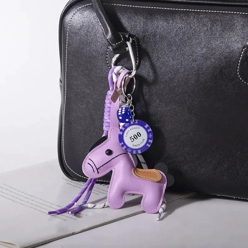Moonbiffy Leather Pony Keychain for Keys — product view 12