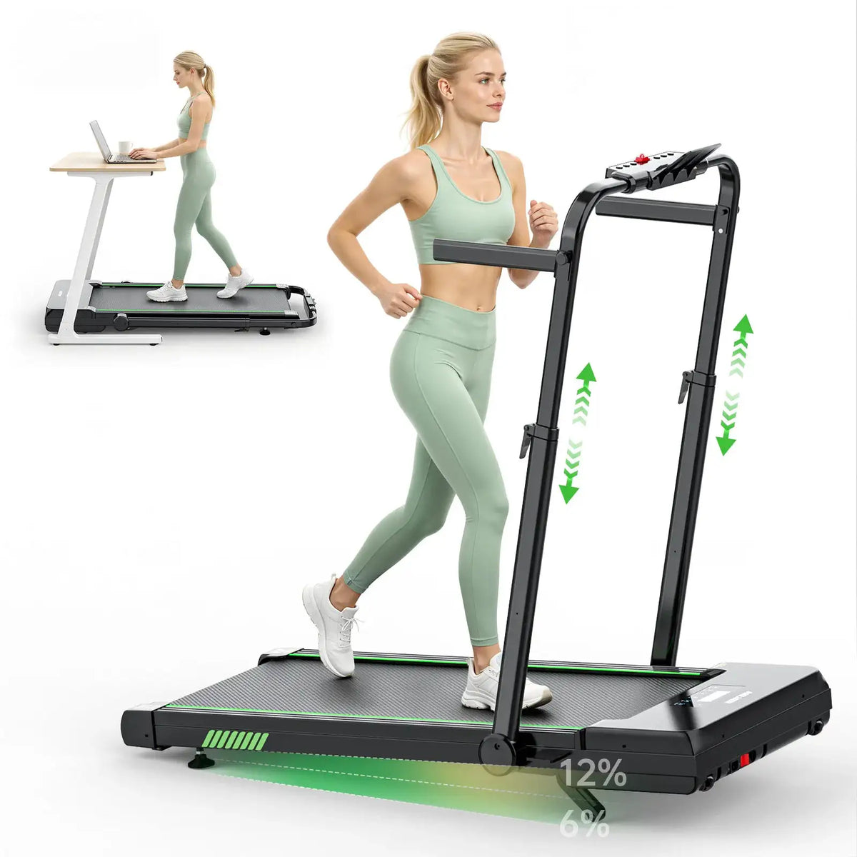 Akluer Under Desk Walking Pad With Incline Pro Quiet — product view 9