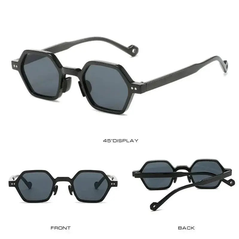 Unisex Retro Hexagon Polarized Sunglasses UV400 Eyewear