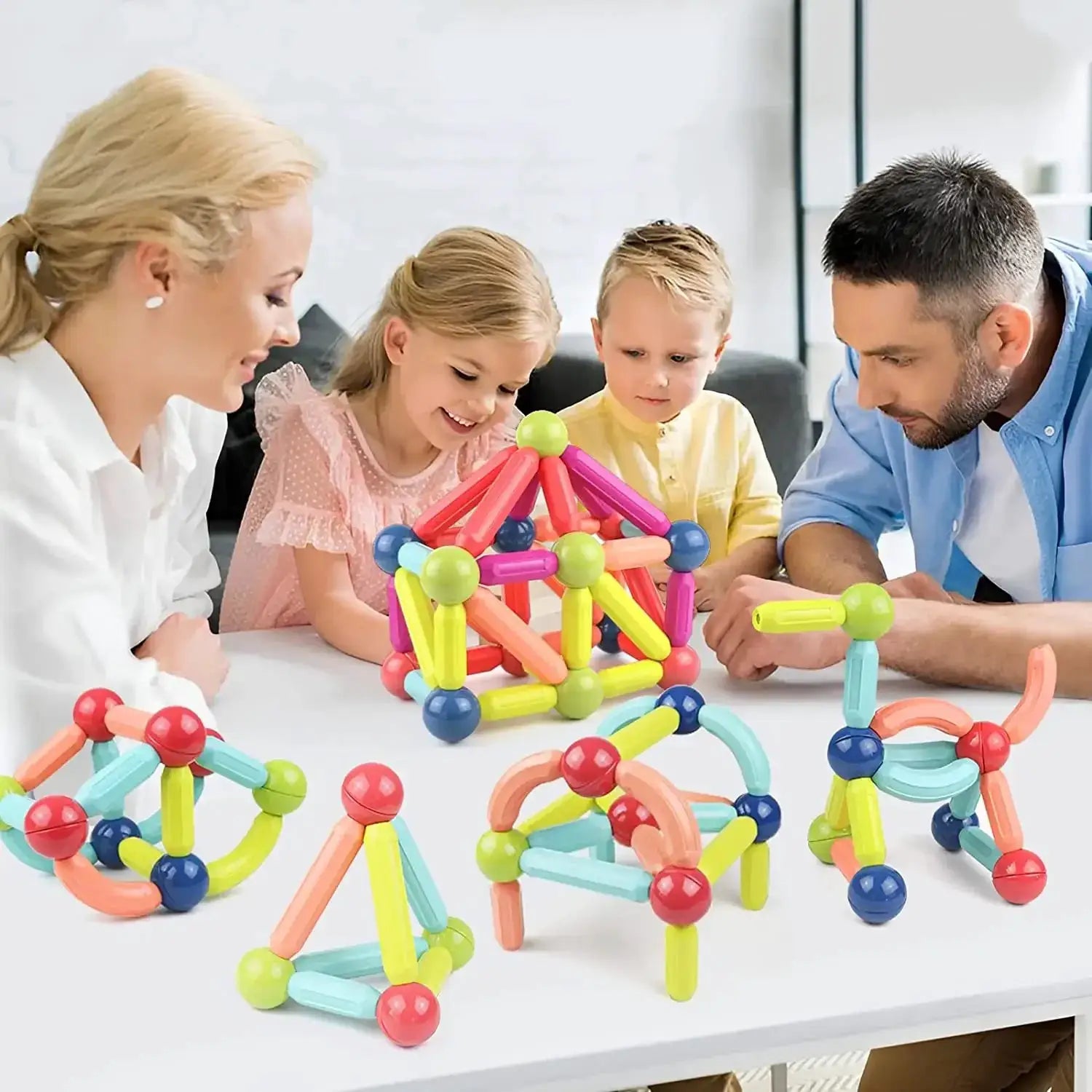 Magnetic Sticks Building Blocks Toys for Kids Montessori Set