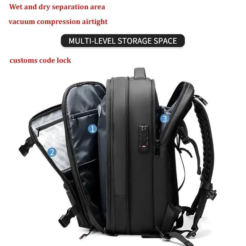 17.3 Inch Laptop Travel Backpack With Vacuum Compression