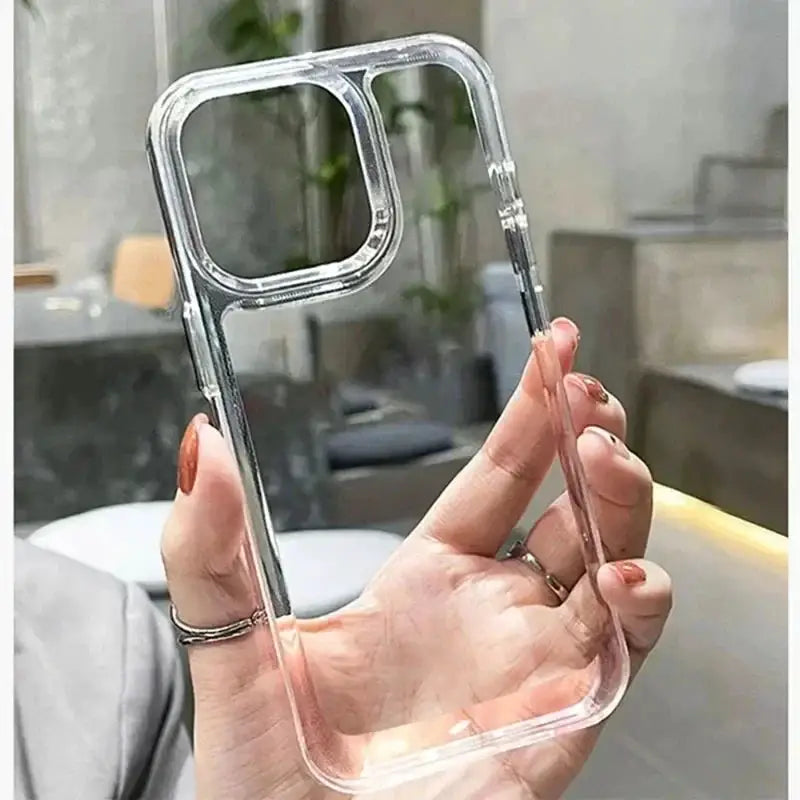 Luxury Silicone Transparent Shockproof Armo Case For iPhone 15 17 16 14 13 12 18 Pro Max 17 Air 16E Phone Clear Protection Cover