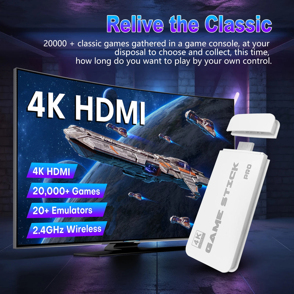 AISLPC Retro Gaming Console Stick