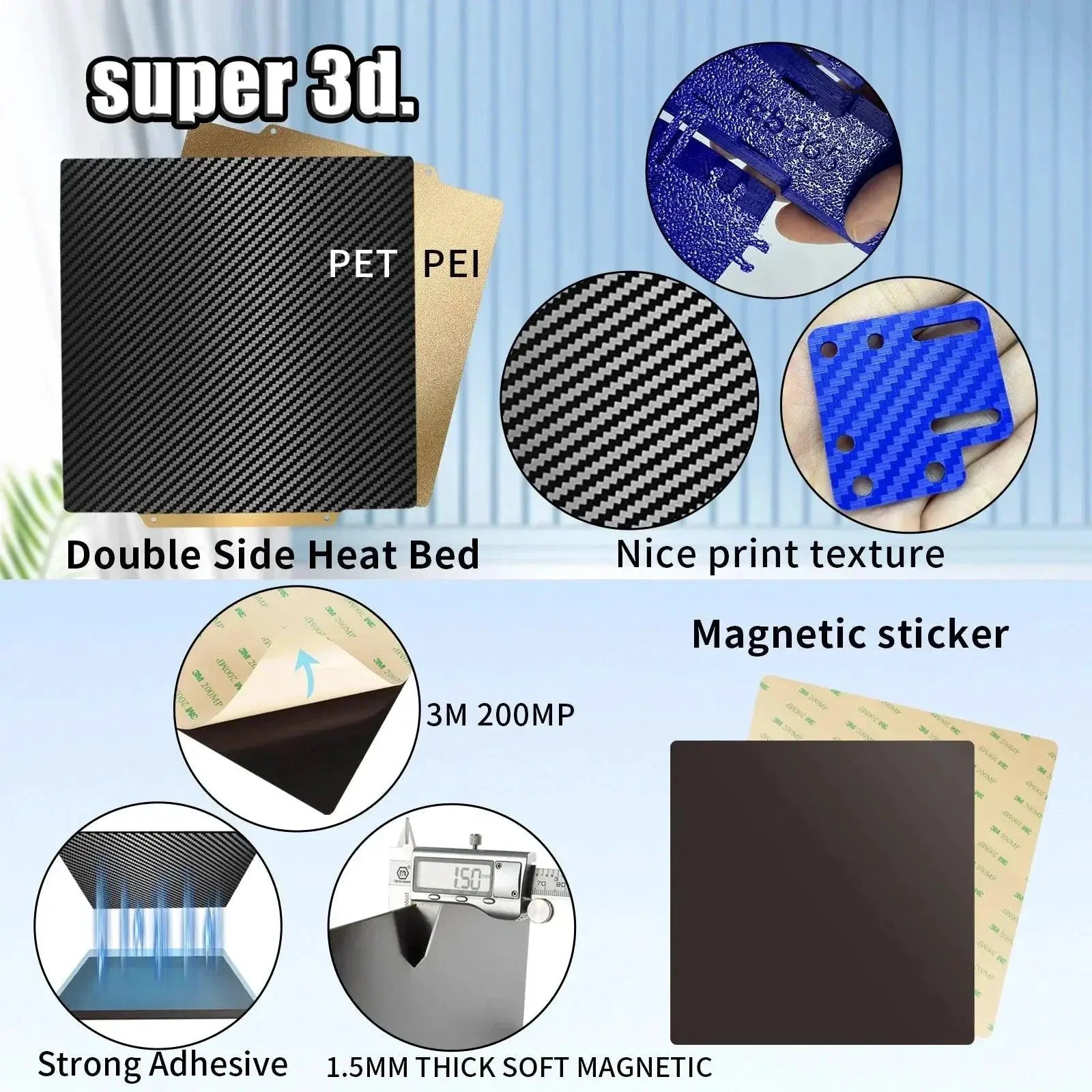 Ender 3 Upgrade Premium Double Sided PEI Build Plate
