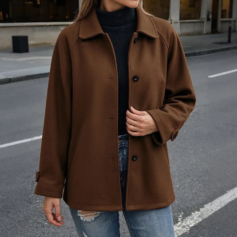 Thick Single Breasted Lapel Coat