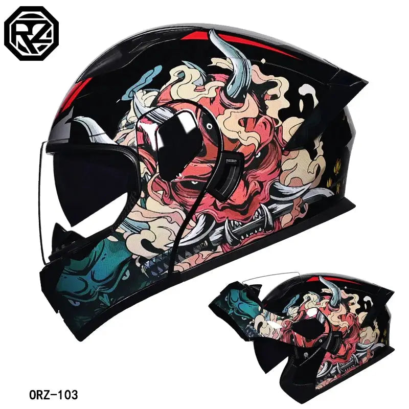 ORZ Modular Flip Helmet Dual Visor — product view 9