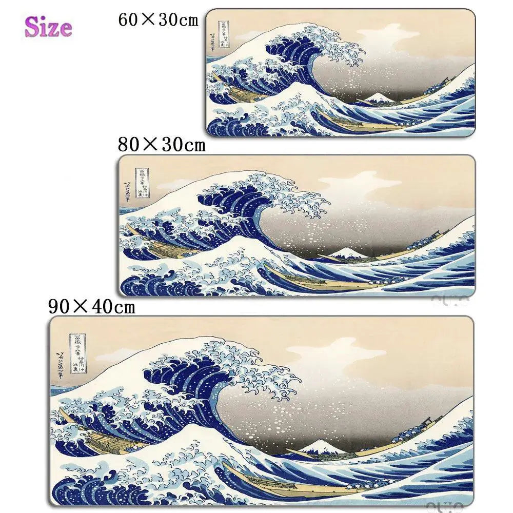 Great Wave Mousepad with Wrist Rest — product view 10