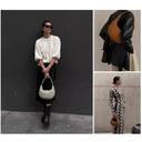 Spacious Crescent Handbag for Women