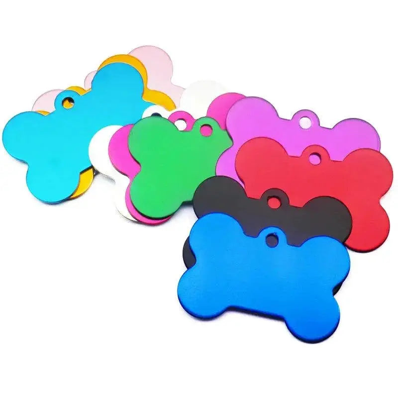 Wholesale 100Pcs Aluminium Bone Dog Tag Custom ID Tags