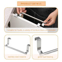 Stainless Steel Over Door Towel Rack Stylish Kitchen Organizer