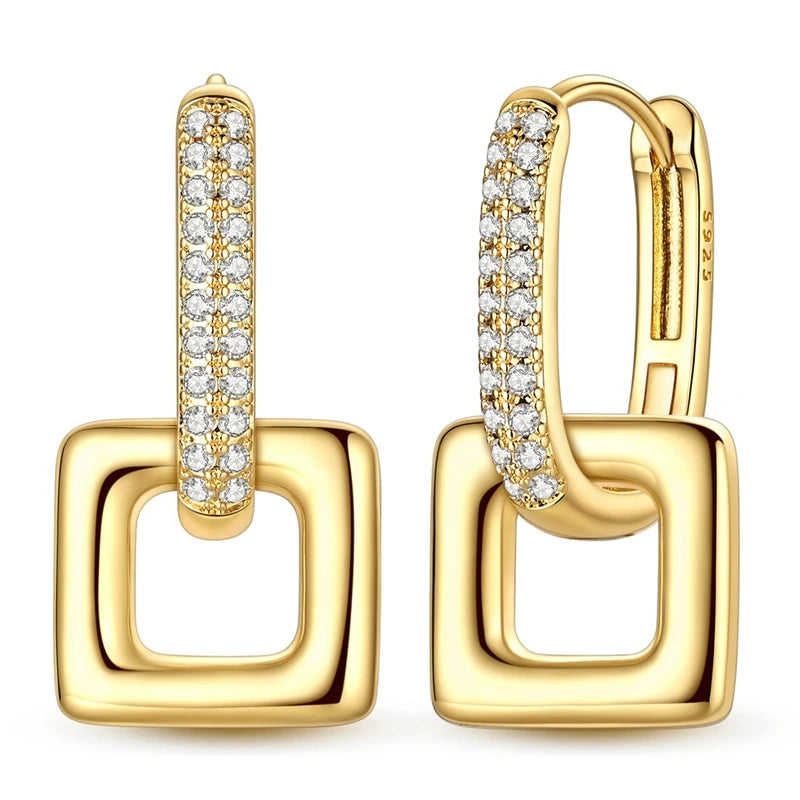 Sterling Silver Women's Earrings Golden
