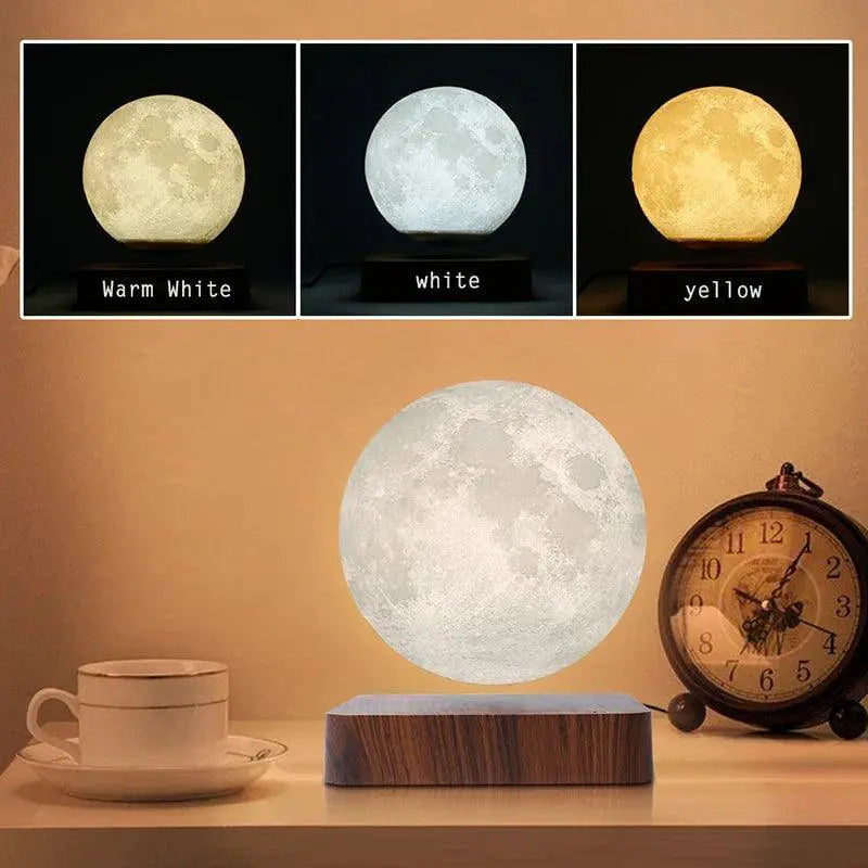 Floating Moon Lamp 3D Printed Magnetic Levitation Light