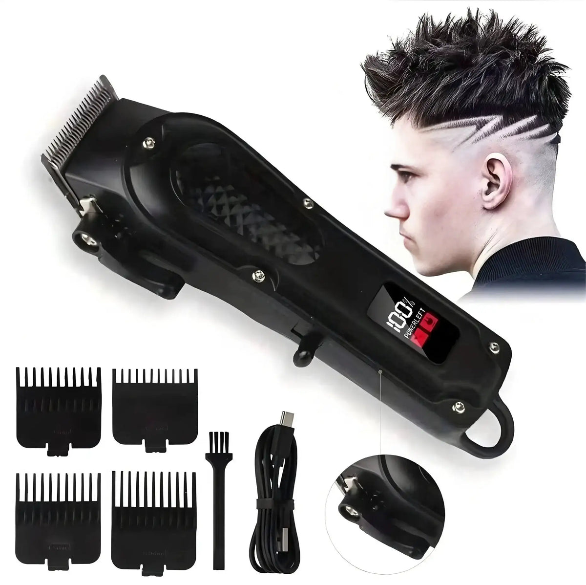 2026 Professional USB Rechargeable Hair Clipper & Beard Trimmer, Cordless, Ideal Gift For Men