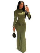 Event-Ready Draped Maxi Dress for Women