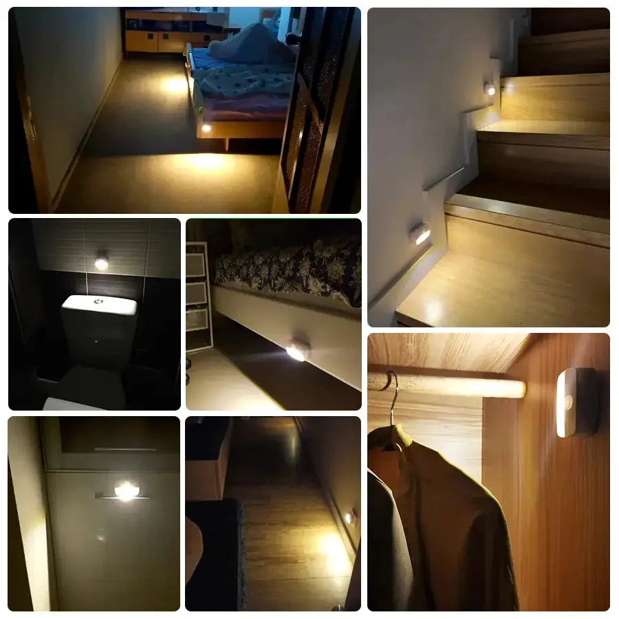 1/2/3/4/5pcs Led Night Light with Motion Sensor PIR AAA Battery or Rechargeable Cabinet Lamp for Kitchen Bathroom Closet Stairs