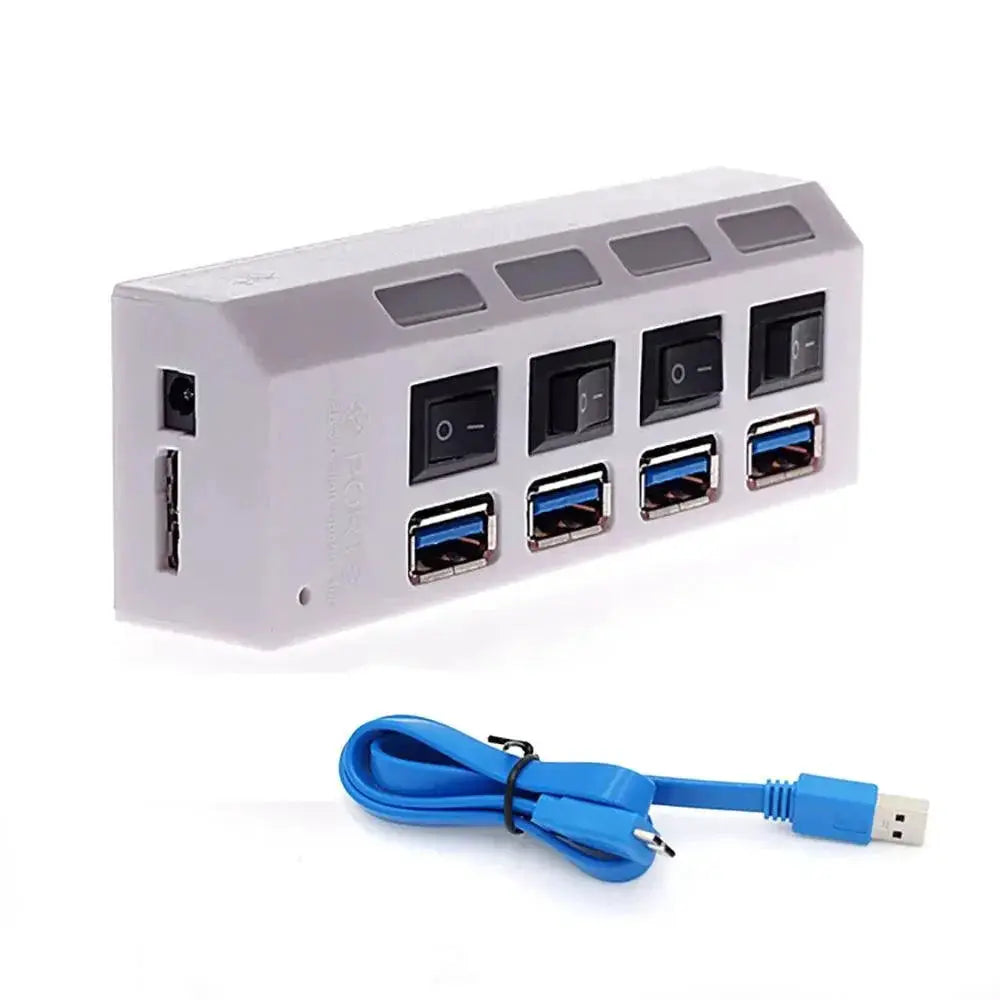 USB 3 Hub Super Speed Connectivity and Port Expansion