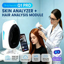 AISIA Q1 Pro 3D Facial Skin Analyzer Machine with 15.6inch Display AI Skin Analysis Scanner 8 Light Spectrum for Hair Testing