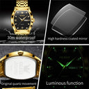 Luxury OLEVS Tonneau Men Wristwatch