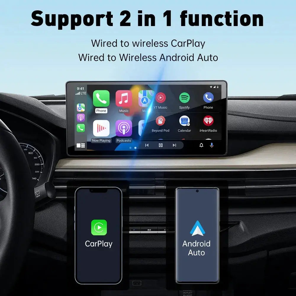 XUDA 2In1 Wireless CarPlay AI Mini Box Android Auto Upgrade