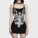 Graphic Harajuku Dress for Punk Women