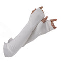 Long Fingerless Knit Arm Warmers