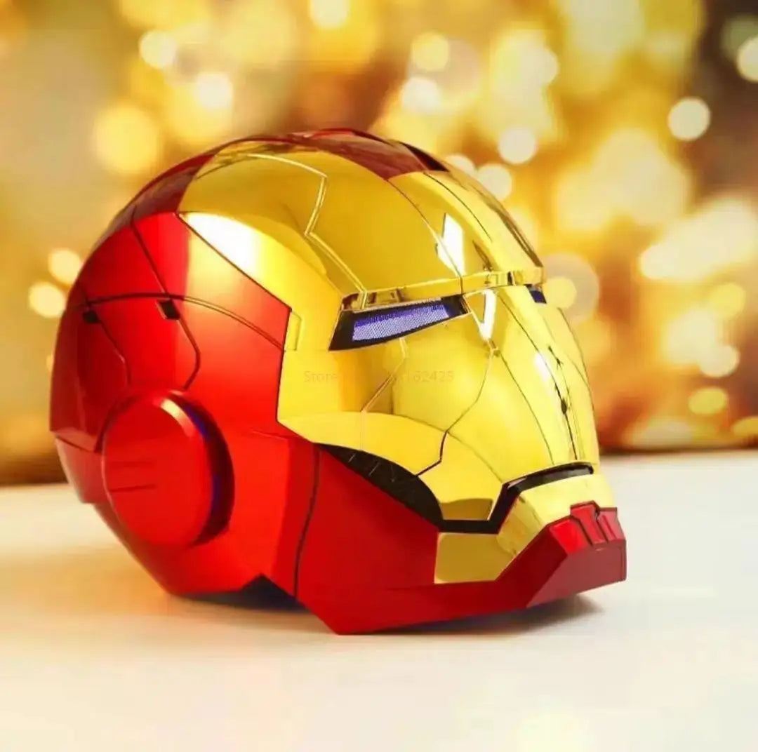 KBGO Black Mk5 Iron Man Helmet The Avengers 1/1 Wearable Helmet Transformable Voice Control Electric Collection Decoration Gift