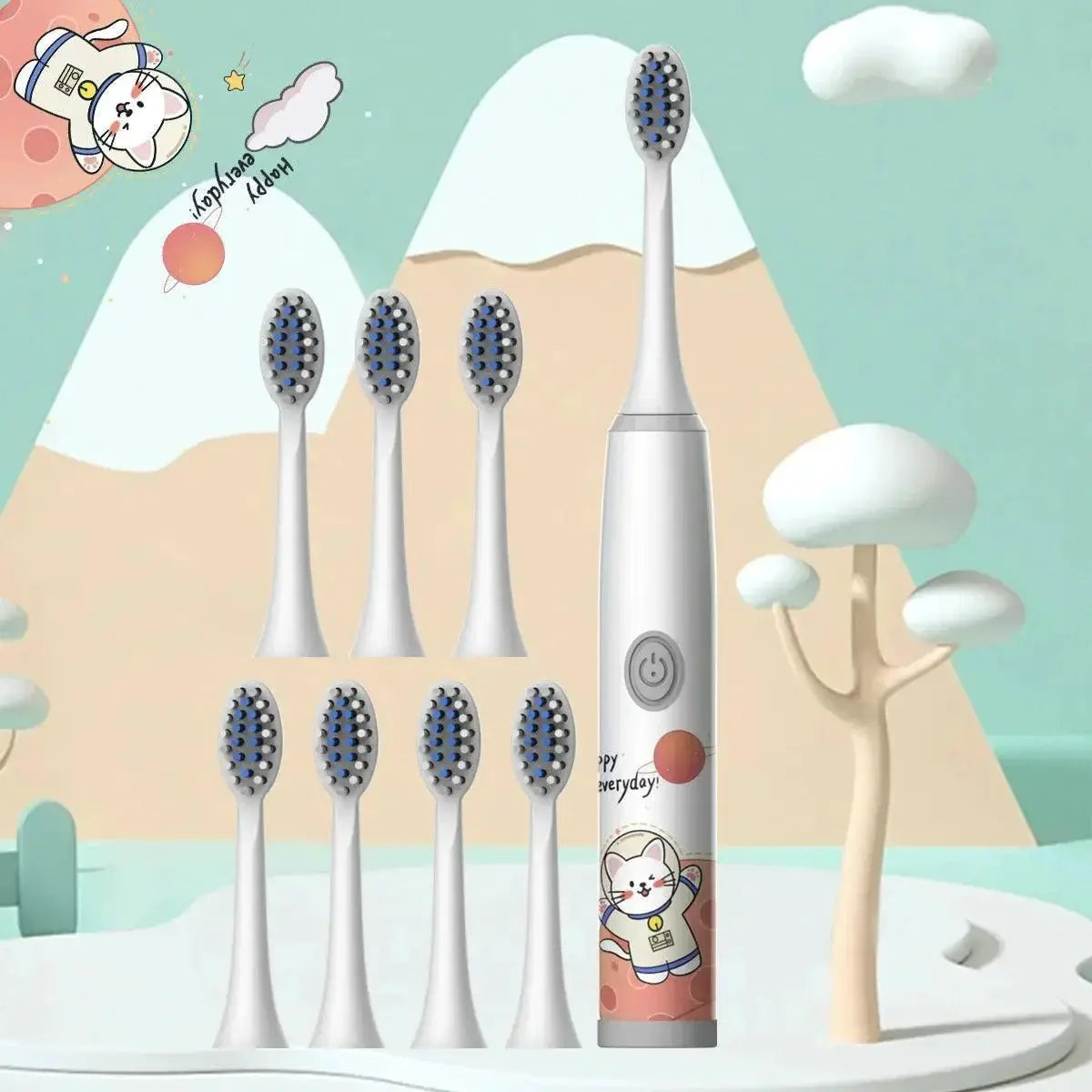 Vibrant Kids Electric Toothbrush Set For Happy Smiles Fun