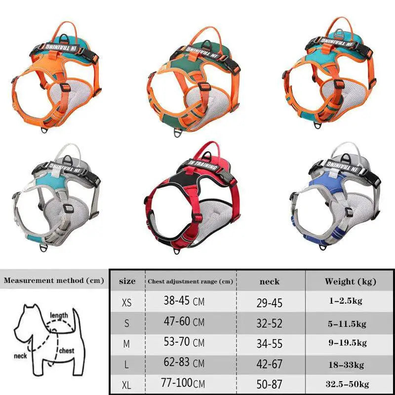 PawSafe Reflective Nylon Dog Harness Vest Adjustable Fit