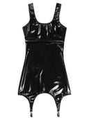 Bold Wetlook Tank Dress for Clubgoers