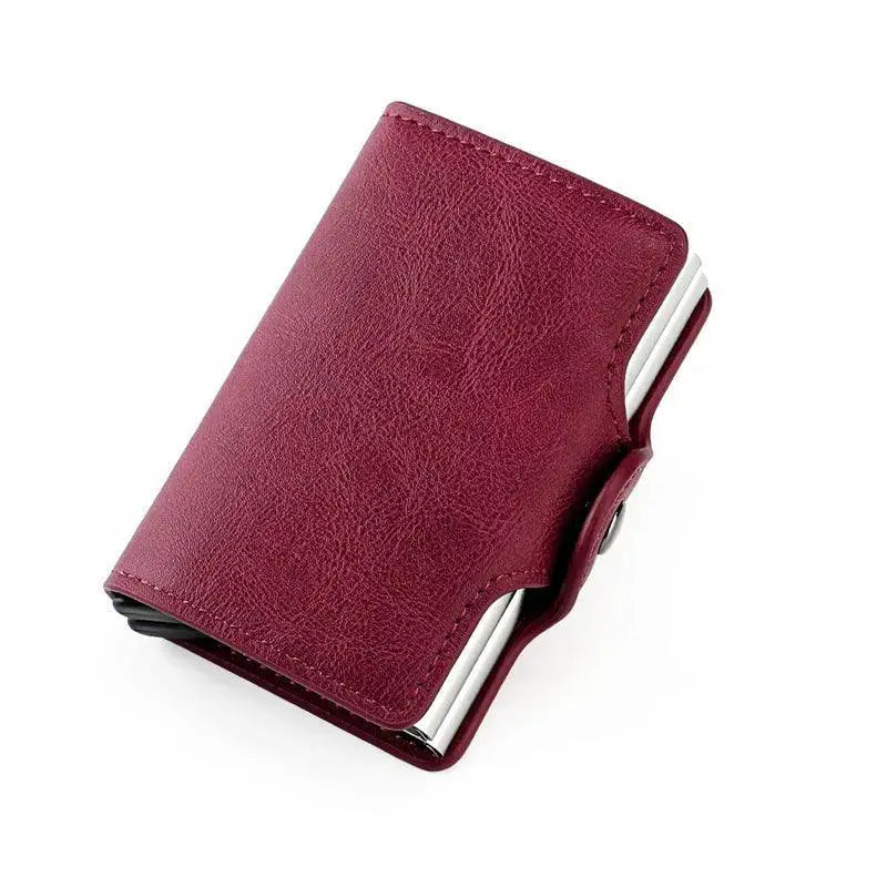 RFID Leather Wallet Card Holder With Secure Features