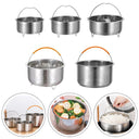 Pot Steamer Stainless Steel Basket With Silicone Handle