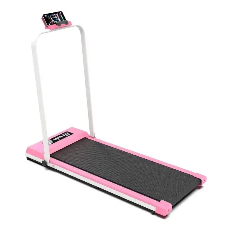 Portable Foldable Pink Indoor Silent Home Treadmill for Fitness Training and Professional Workouts