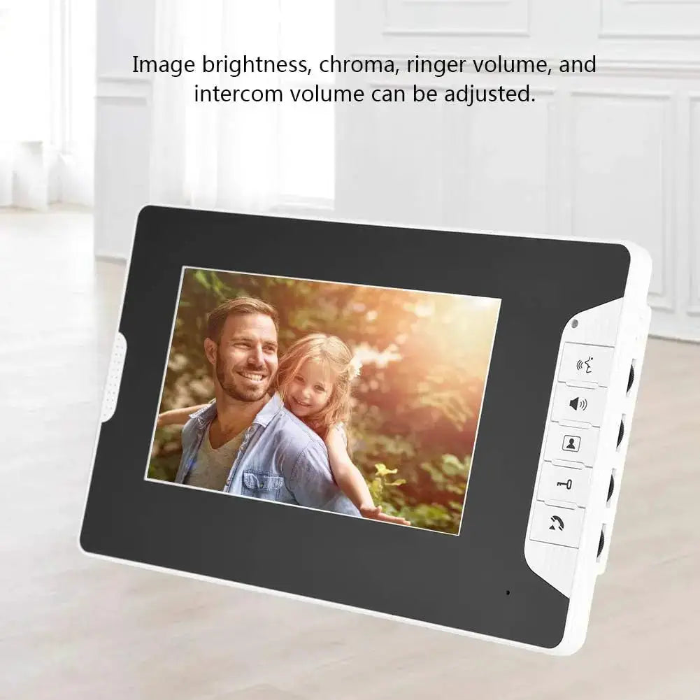 Video Intercom System, 7" Video Intercom Doorbell Camera System, Video Door Phone Intercom Kit Waterproof Camera Door Bell
