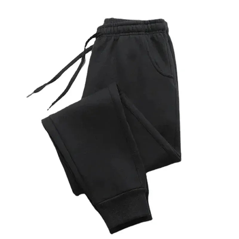 Men Casual Fleece Sweatpants Autumn Winter Long Pants