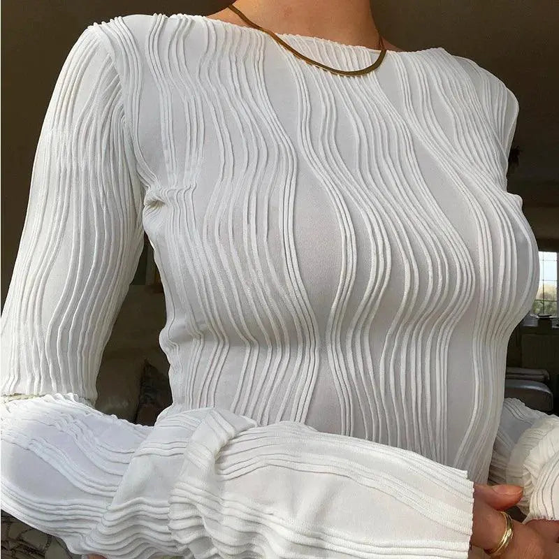 Autumn Vibes Ruched Tee Y2K Street Style Essential