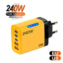 5 Ports Usb C Qc3.0 Charger Fast Charge Adapter