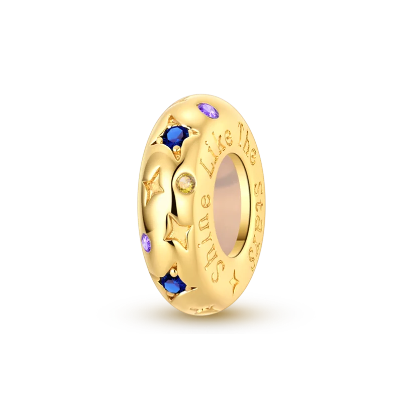 Sparkling Gold Plated Camera Charm
