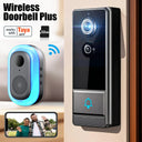 XBIBI Wireless Camera, Multi-combination Smart Doorbell, Wide-angle Video Surveillance, Two-way Voice Intercom, Cloud Storage, Support For Rechargeable Batteries, Equipped With AI Human Body Detection And 2.4G WiFi Connection
