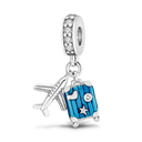 Silver Rainbow Flower Dragonfly Charm