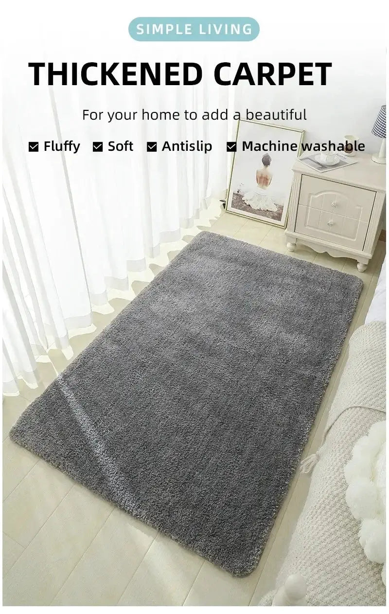 Soft Plush Thick Floor Mat Non Slip Rug Carpet For Home Use