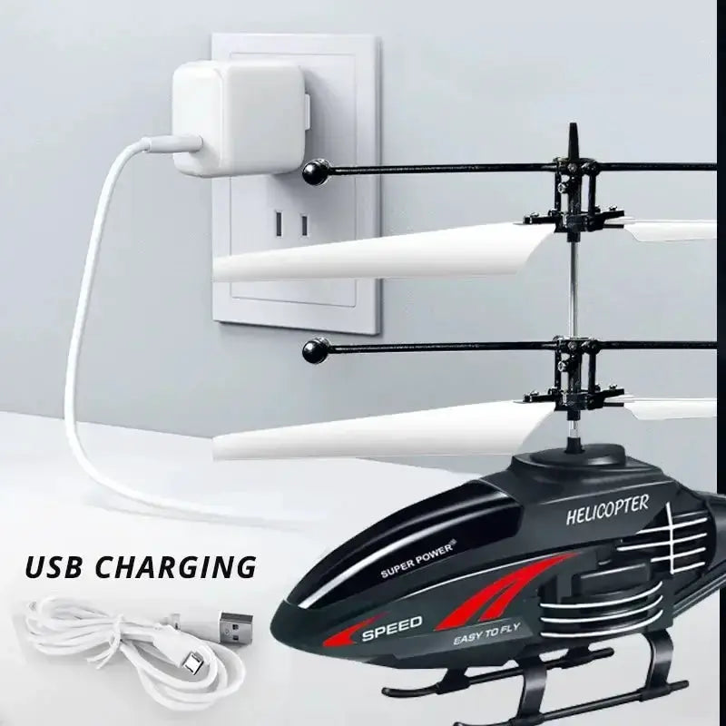 2 Channel Gesture Control RC Helicopter Induction Aircraft - OurLum.com