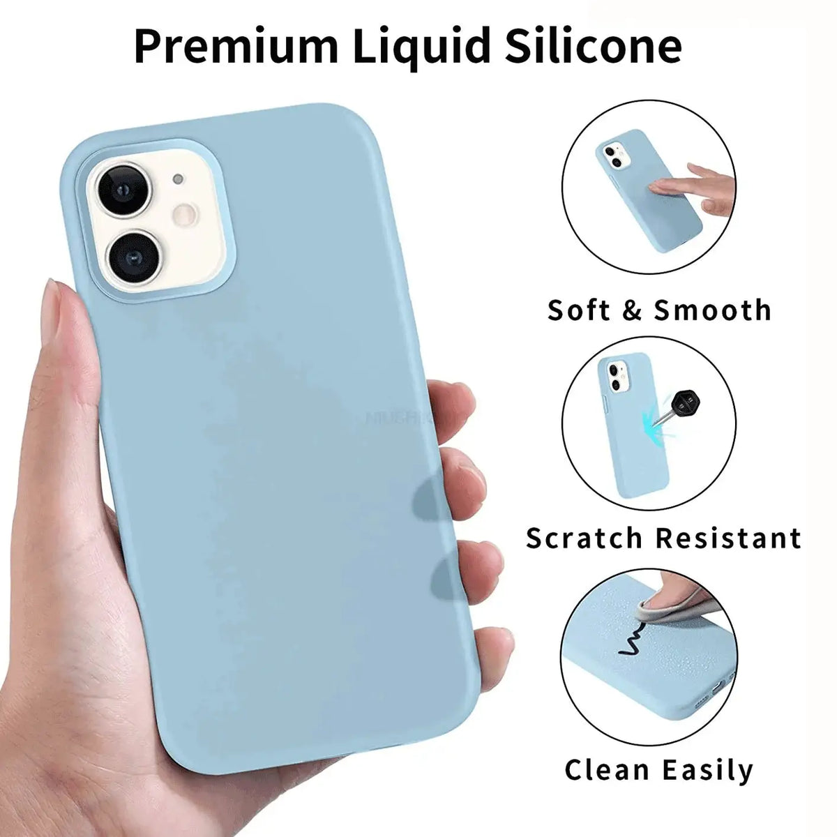 Liquid Silicone Case For Apple iPhone 15 16 14 13 12 11 17 18 Pro Max 17 Air Plus Phone Original Official Style Protective Cover